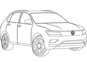 Volkswagen boyama sayfası,  coloring page, Volkswagen Tiguan, 