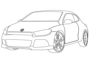 Volkswagen boyama sayfası,  coloring page, Volkswagen Scirocco, 