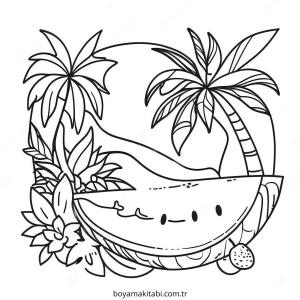 Vsco boyama sayfası – sevimli karakter, sanatsal çalışma