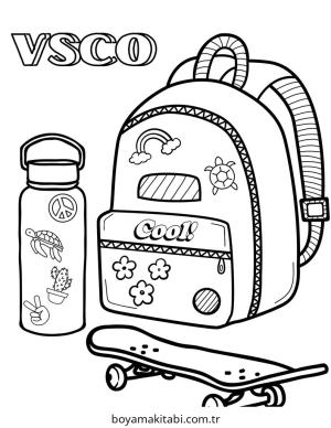 Vsco boyama sayfası – çocuklar için, çizgi film temalı