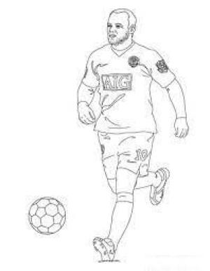 Wayne Rooney boyama sayfası,  coloring page, Wayne Rooney Koşu, 