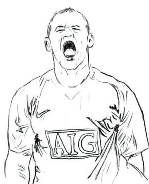 Wayne Rooney boyama sayfası,  coloring page, Wayne Rooney’nin Çığlığı, 