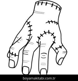 Wednesday Addams boyama sayfası – okul öncesi, evde etkinlik