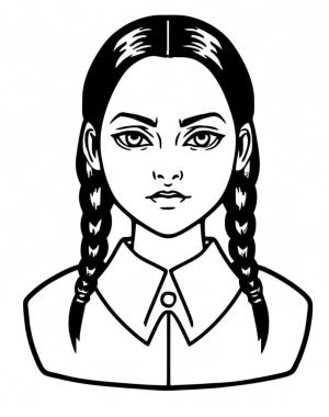 Wednesday boyama sayfası,  coloring page, Wednesday Addams Goruntuleri, 