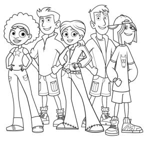 Wild Kratts boyama sayfası,  coloring page, Wild Kratts’taki karakterler, 