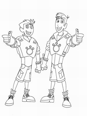 Wild Kratts boyama sayfası,  coloring page, Chris and Martin Kratt from Wild Kratts, 