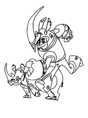 Wild Kratts boyama sayfası,  coloring page, Rhino Power from Wild Kratts, 