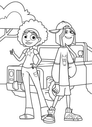 Wild Kratts boyama sayfası,  coloring page, Wild Kratts’ta Koki ve Jimmy Z, 