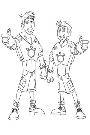 Wild Kratts boyama sayfası,  coloring page, Çocuklar İçin Yazdırılabilir Vahşi Kratts, 