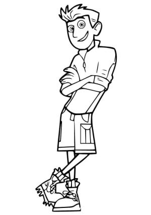 Wild Kratts boyama sayfası,  coloring page, Vahşi Kratts’ta Chris Kratt, 