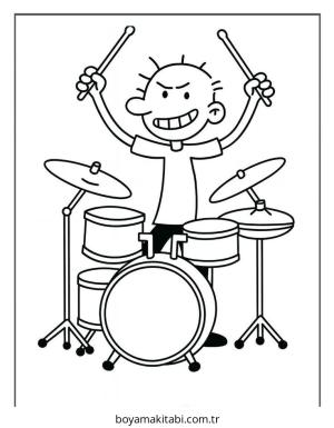 Wimpy boyama sayfası – çizgi film temalı, basit çizim