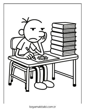 Wimpy boyama sayfası – sanatsal çalışma, çocuklar için