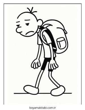 Wimpy boyama sayfası – kolay boyama, eğitici aktivite