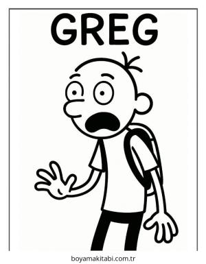 Wimpy boyama sayfası – basit çizim, kolay boyama