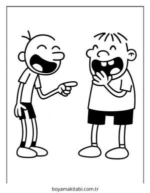 Wimpy boyama sayfası – keyifli zaman, renkli çizimler