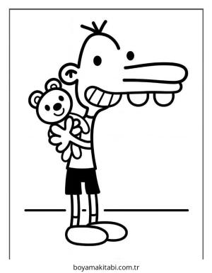 Wimpy boyama sayfası – sevimli karakter, sanatsal çalışma