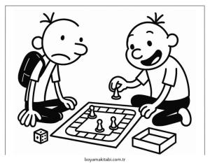 Wimpy boyama sayfası – sevimli karakter, sanatsal çalışma