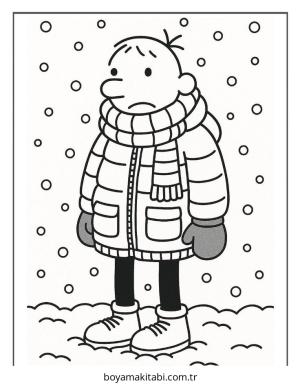 Wimpy boyama sayfası – okul öncesi, evde etkinlik