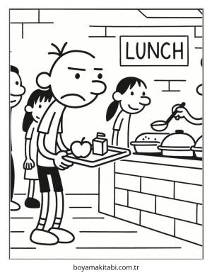 Wimpy boyama sayfası – çocuklar için, çizgi film temalı