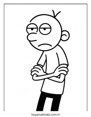 Wimpy boyama sayfası – sevimli karakter, sanatsal çalışma