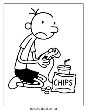 Wimpy boyama sayfası – eğitici aktivite, yaratıcılık