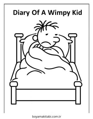 Wimpy boyama sayfası – çizgi film temalı, basit çizim