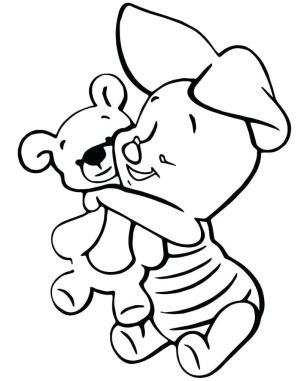 Ayı Winnie (Winnie-the-Pooh) boyama sayfası,  coloring page, Winnie the Pooh’dan Piglet’i çiz, 