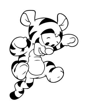 Ayı Winnie (Winnie-the-Pooh) boyama sayfası,  coloring page, Bebek Tigger’ı çiz, 