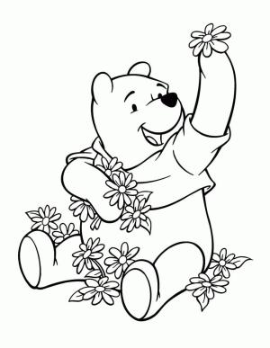 Ayı Winnie (Winnie-the-Pooh) boyama sayfası,  coloring page, Mutlu Pooh, 