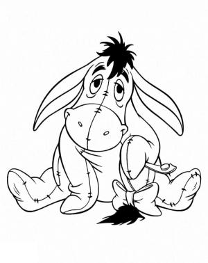 Ayı Winnie (Winnie-the-Pooh) boyama sayfası,  coloring page, Winnie the Pooh’dan Eeyore’u Ücretsiz Çiz, 