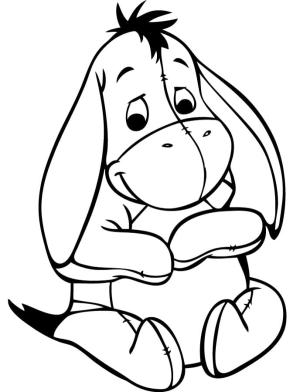 Ayı Winnie (Winnie-the-Pooh) boyama sayfası,  coloring page, Sevimli Eeyore çizimi ücretsiz, 