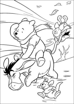 Ayı Winnie (Winnie-the-Pooh) boyama sayfası,  coloring page, pooh sürme eeyore, 