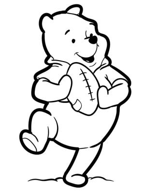 Ayı Winnie (Winnie-the-Pooh) boyama sayfası,  coloring page, Winnie the Pooh’u bir topla çizin, 