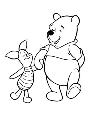 Ayı Winnie (Winnie-the-Pooh) boyama sayfası,  coloring page, Piglet ve Winnie the Pooh’u çiz, 