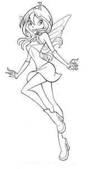 Winx Club boyama sayfası,  coloring page, Fairy Winx Gülümseyen, 