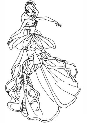 Winx Club boyama sayfası,  coloring page, Çiçek Yazdır, 