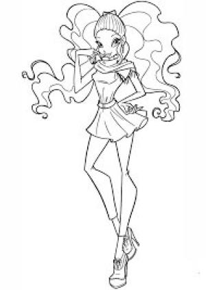 Winx Club boyama sayfası,  coloring page, Winx Aisha, 