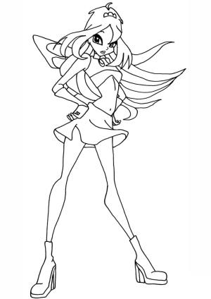 Winx Club boyama sayfası,  coloring page, Winx Club’dan Bloom’u çiz, 