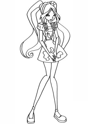 Winx Club boyama sayfası,  coloring page, Winx Club’ın Flora’sını ücretsiz çiz, 