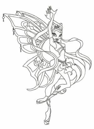 Winx Club boyama sayfası,  coloring page, Winx Stella, 