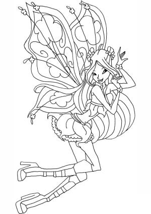 Winx Club boyama sayfası,  coloring page, Winx Club’dan Flora’yı çiz, 