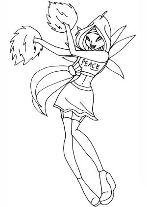 Winx Club boyama sayfası,  coloring page, Flora Winx Club’ı çiz, 