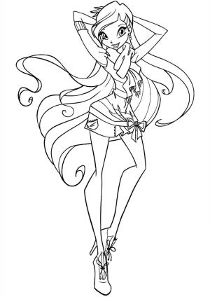 Winx Club boyama sayfası,  coloring page, Muhteşem Winx Club Stella, 