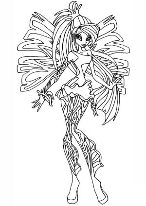 Winx Club boyama sayfası,  coloring page, Ücretsiz Yazdırılabilir Winx Club Bloom’u çizin, 