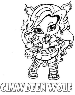 Kurt Kız boyama sayfası,  coloring page, Clawdeen Kurt Kız, 