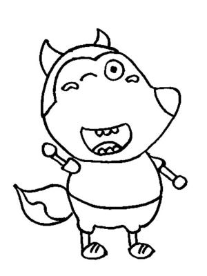 Wolfoo boyama sayfası,  coloring page, Sevimli Wolfoo, 