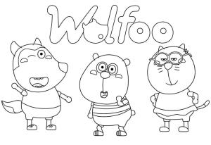 Wolfoo boyama sayfası,  coloring page, Wolfoo ve arkadaşları, 