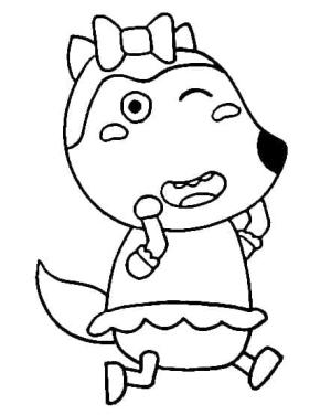 Wolfoo boyama sayfası,  coloring page, Wolfoo’dan Lucy, 