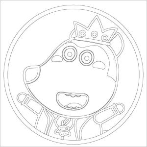 Wolfoo boyama sayfası,  coloring page, Dost canlısı Wolfoo, 