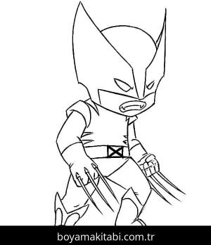 Wolverine boyama sayfası – yaratıcılık, eğlenceli etkinlik